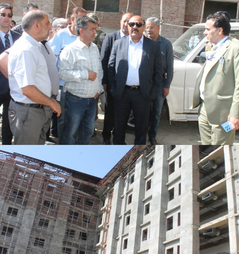 Dy CM inspects progress on 250 bedded IPD Lab block in SKIMS Srinagar