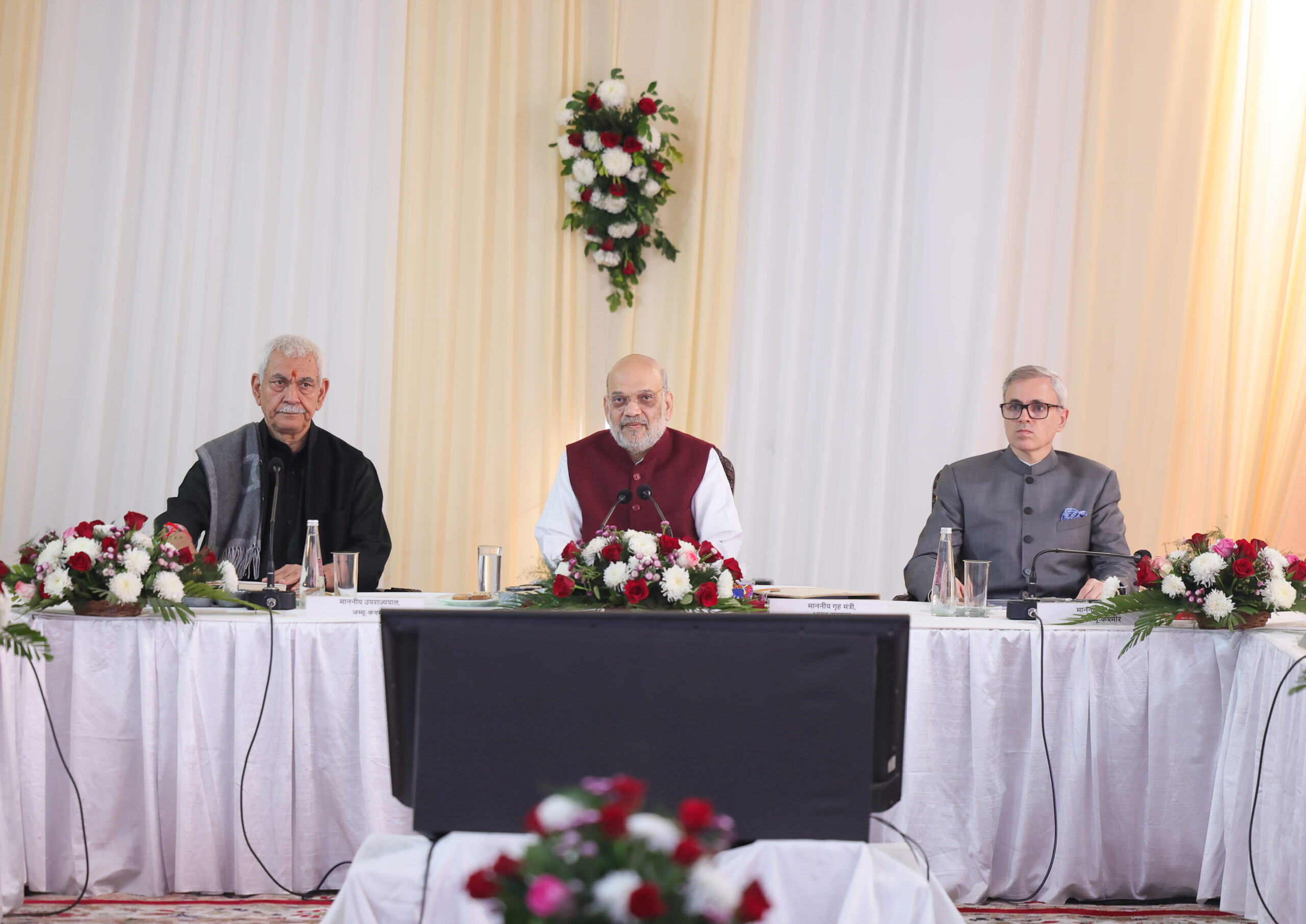 Union Home Minister and Minister of Cooperation Shri Amit Shah chairs a review meeting in Jammu to assess the progress of development projects in Jammu and Kashmir