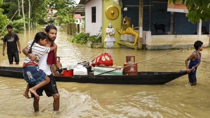 Rescue operations underway in flood-affected Assam